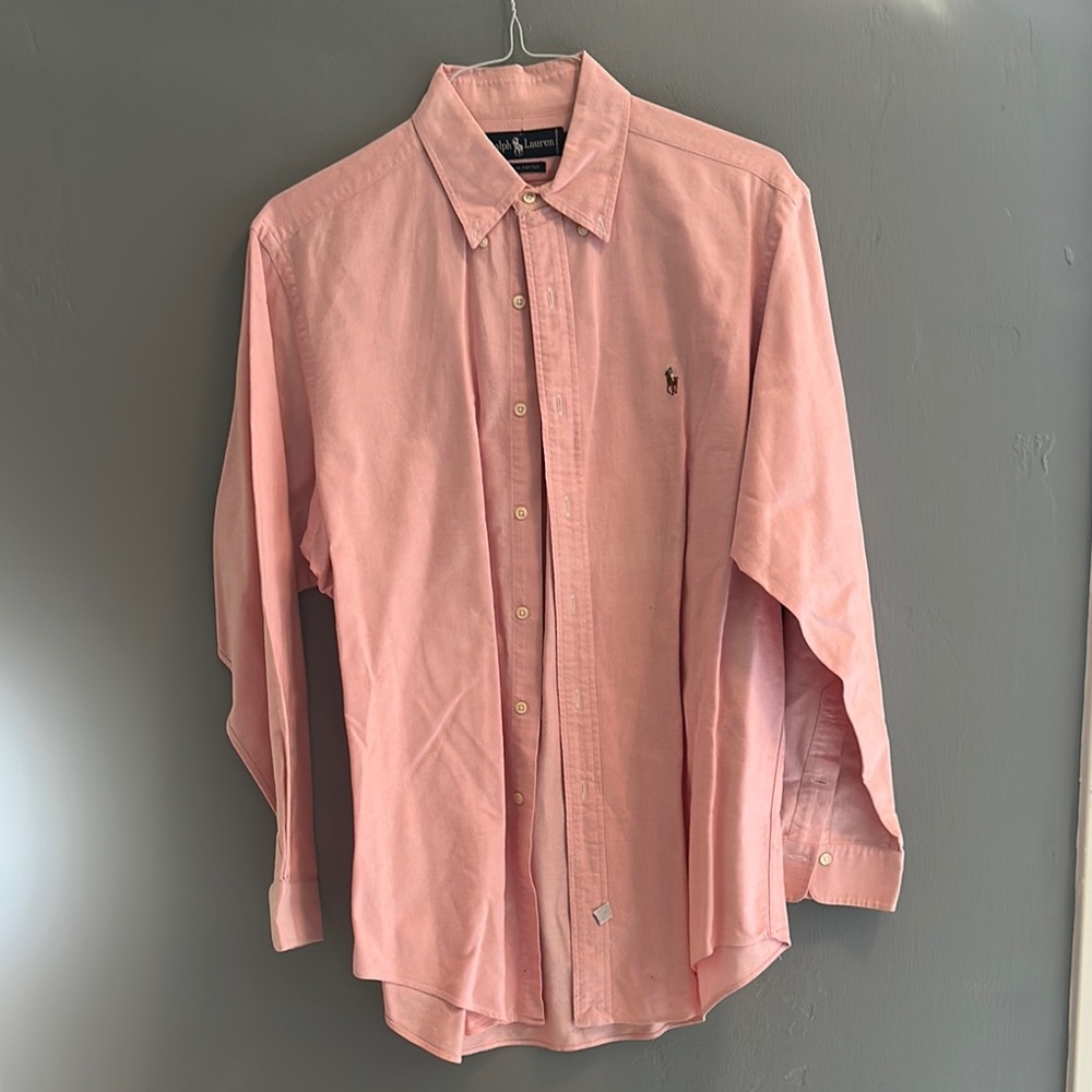 Ralph Lauren Vintage Pink Casual Button Down Shirt